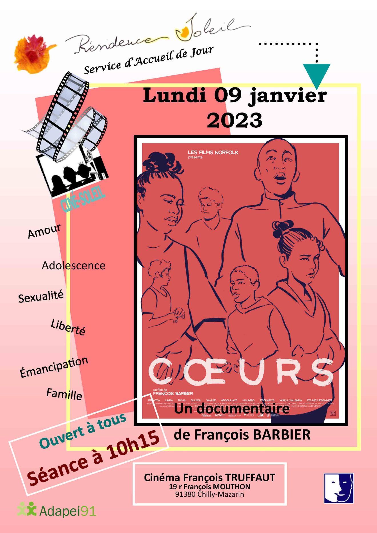 La résidence soleil invite à la projection du court-métrage ＂Cœurs＂