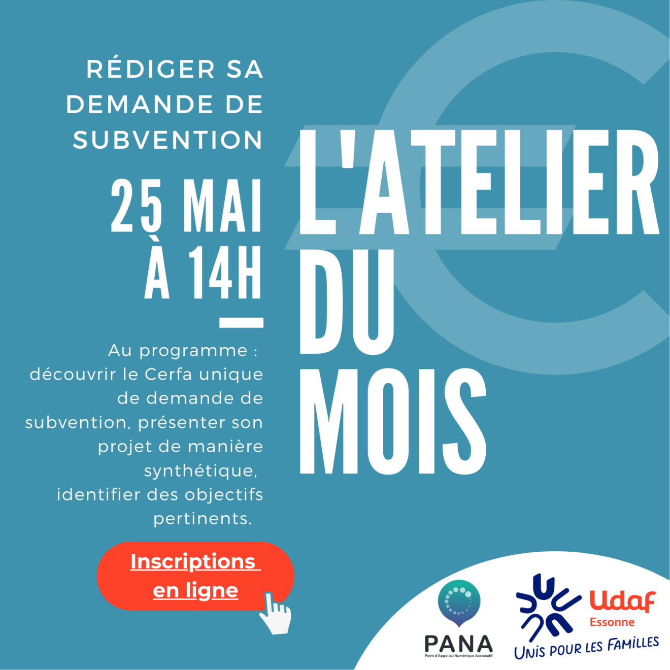 Atelier du mois de mai : présenter un dossier de subvention