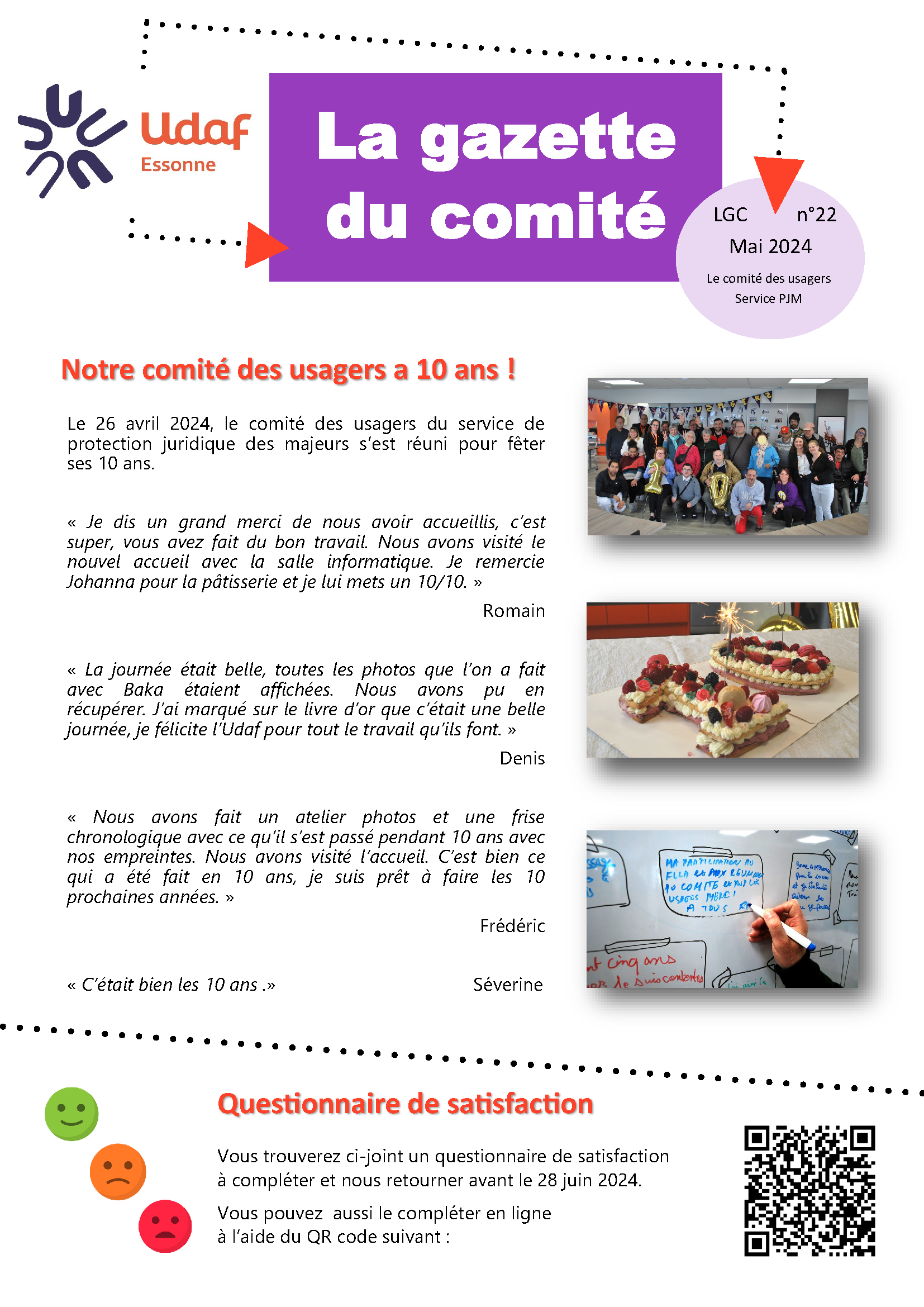 Gazette du Comité des usagers PJM mai 2024