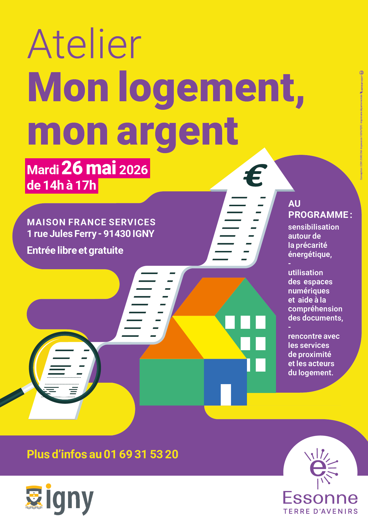 Atelier ＂Mon logement, mon argent＂ le 26 mai à Igny