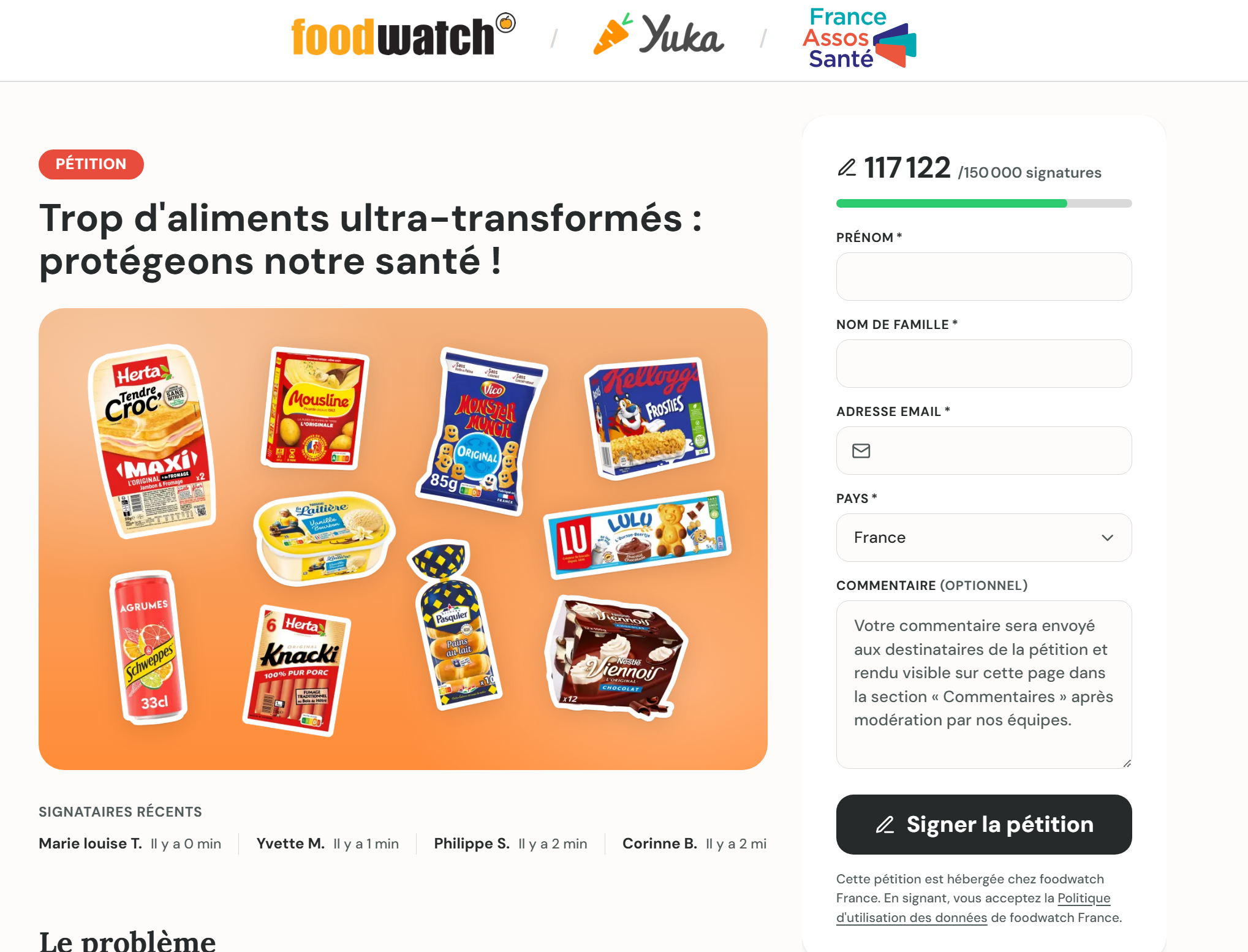 Trop d'aliments ultra-transformés : protégeons notre santé !