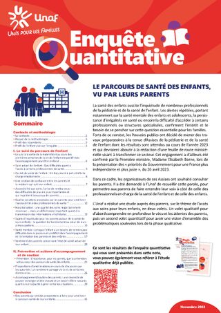 Première page de l'enquête.